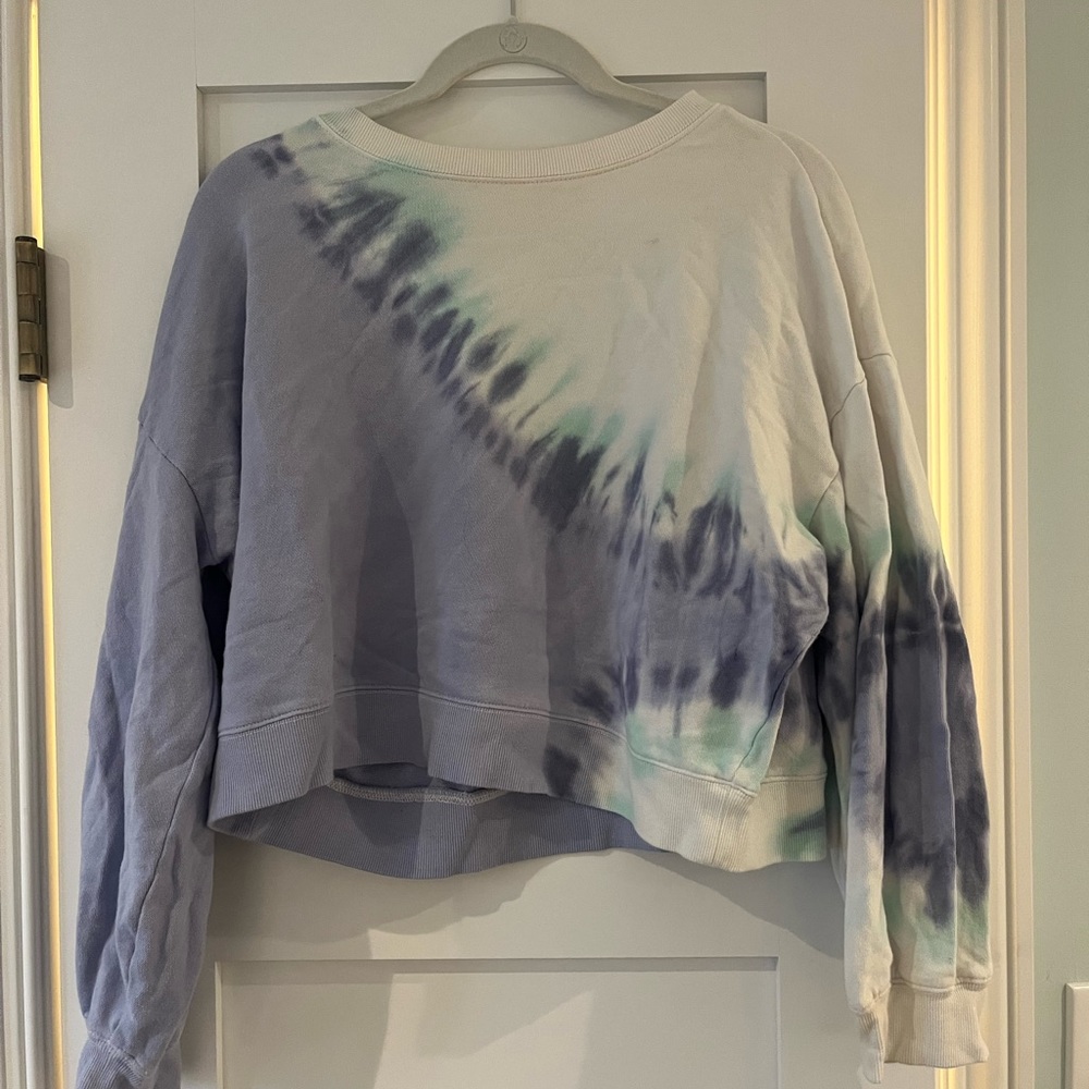 Blue and purple tie dye sweatshirt